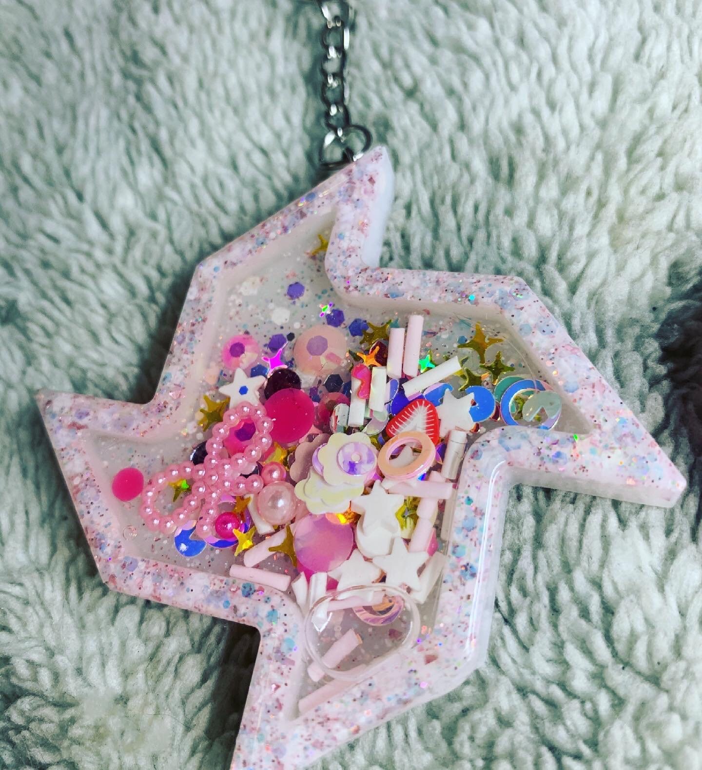 Shaker keychains handmade keychains resin keychains Etsy