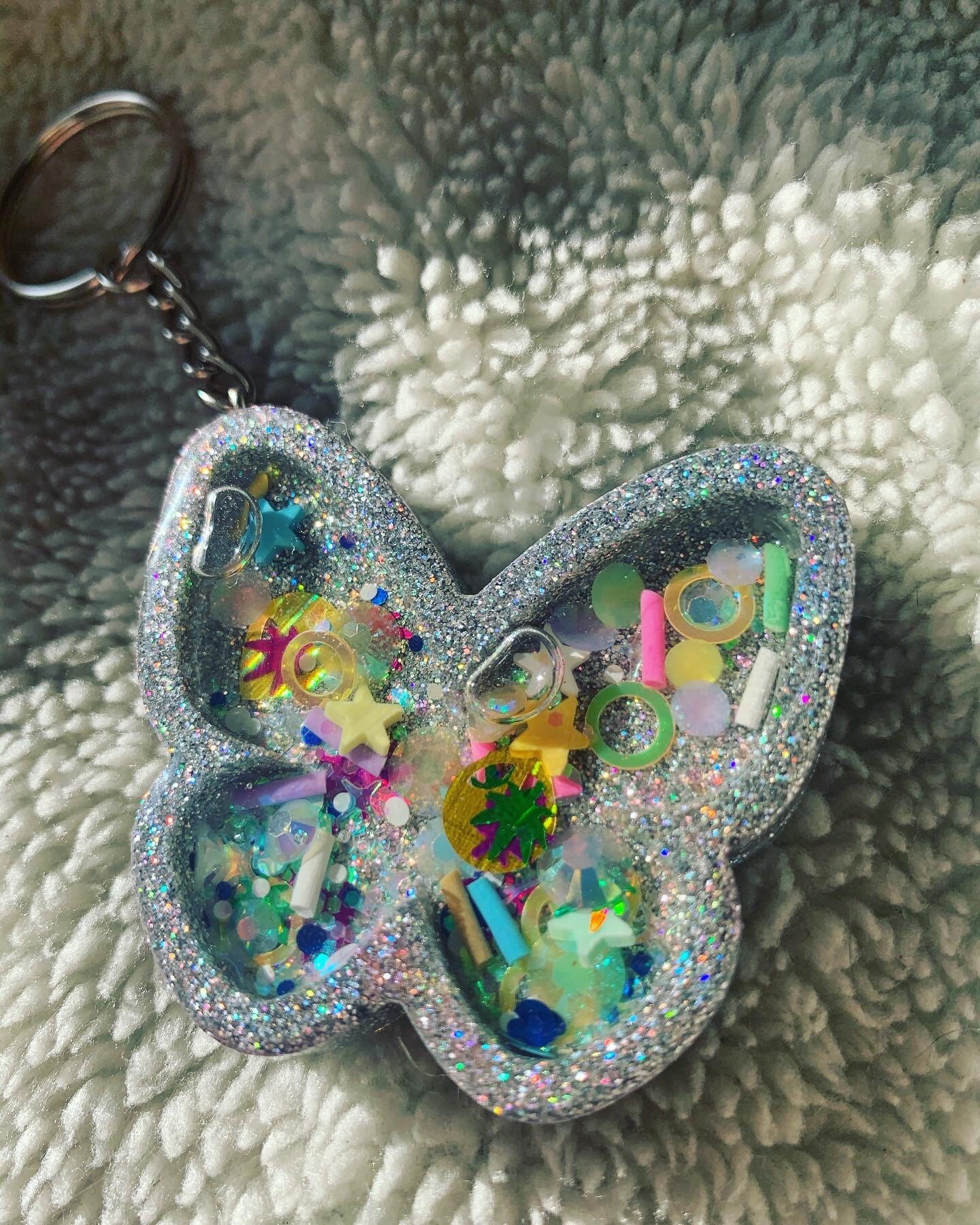 Shaker keychains handmade keychains resin keychains Etsy