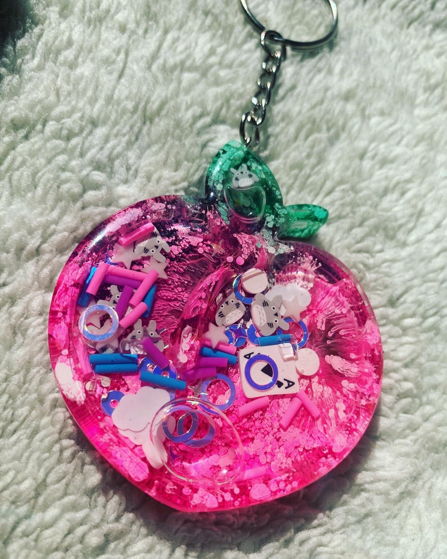 Shaker keychains handmade keychains resin keychains Etsy