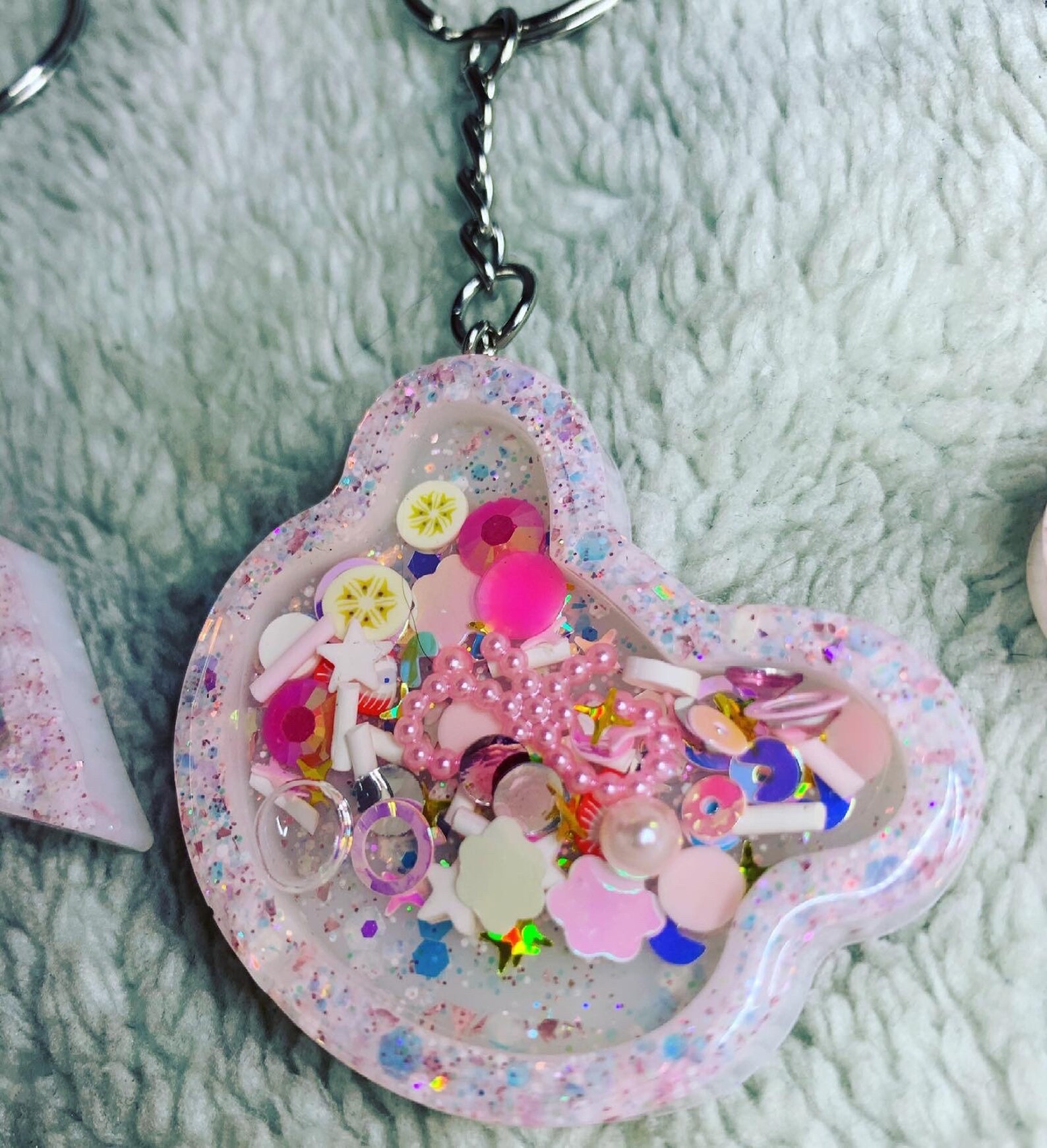 Shaker keychains handmade keychains resin keychains Etsy