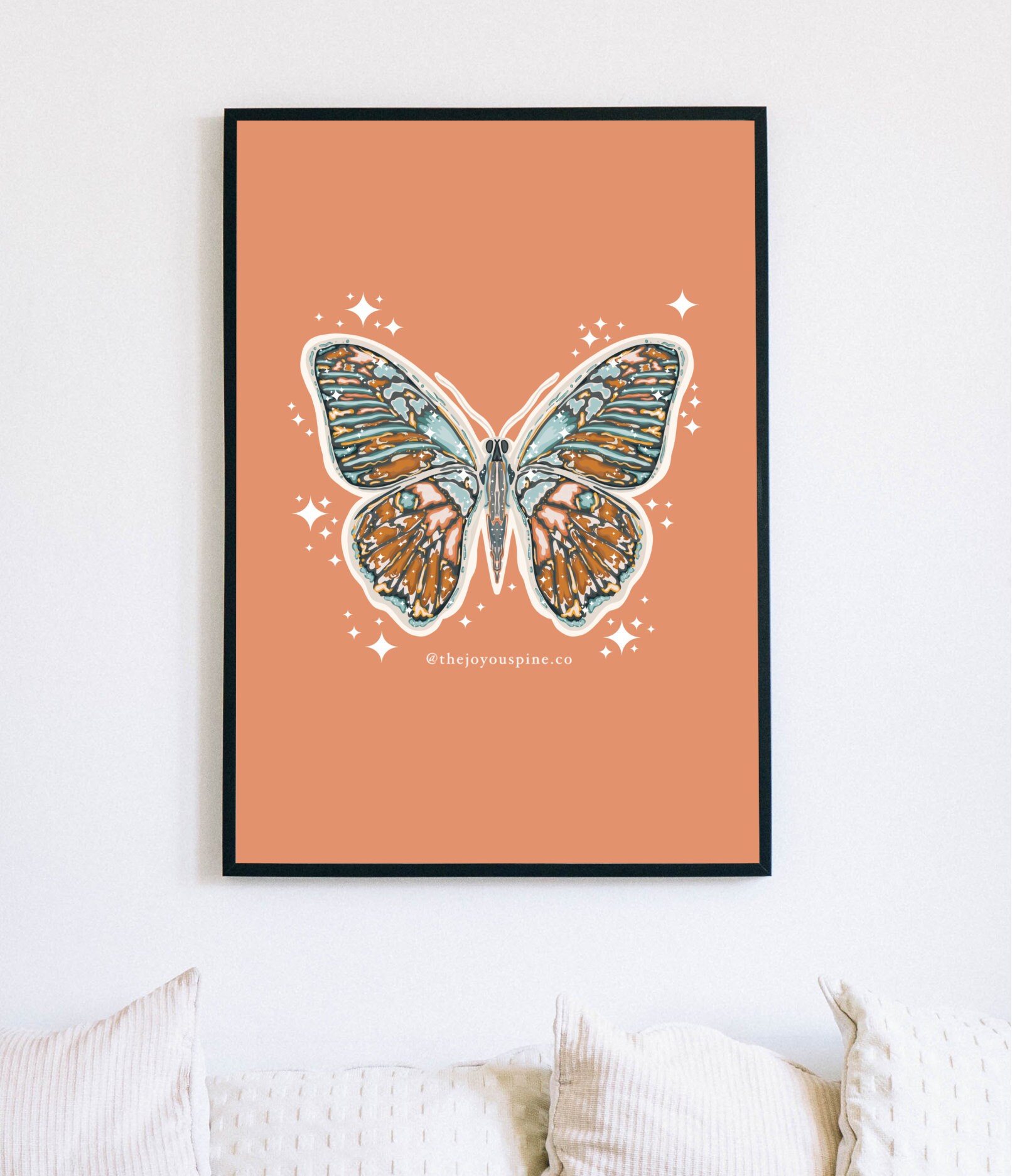Butterfly Art print 5x7 print Butterflies Hand drawn Wall | Etsy