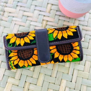 Sunflower leather wallet