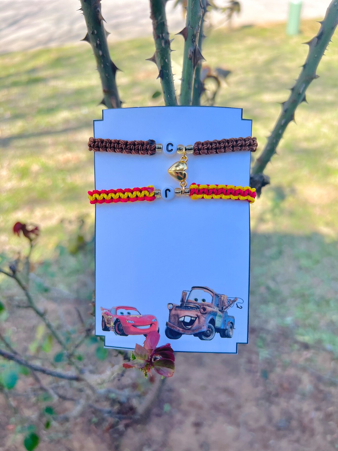 ブレスレット MCQUEEN BRACELETS Mcqueen and Sally Bracelets || Set of 2 || Cars Matching