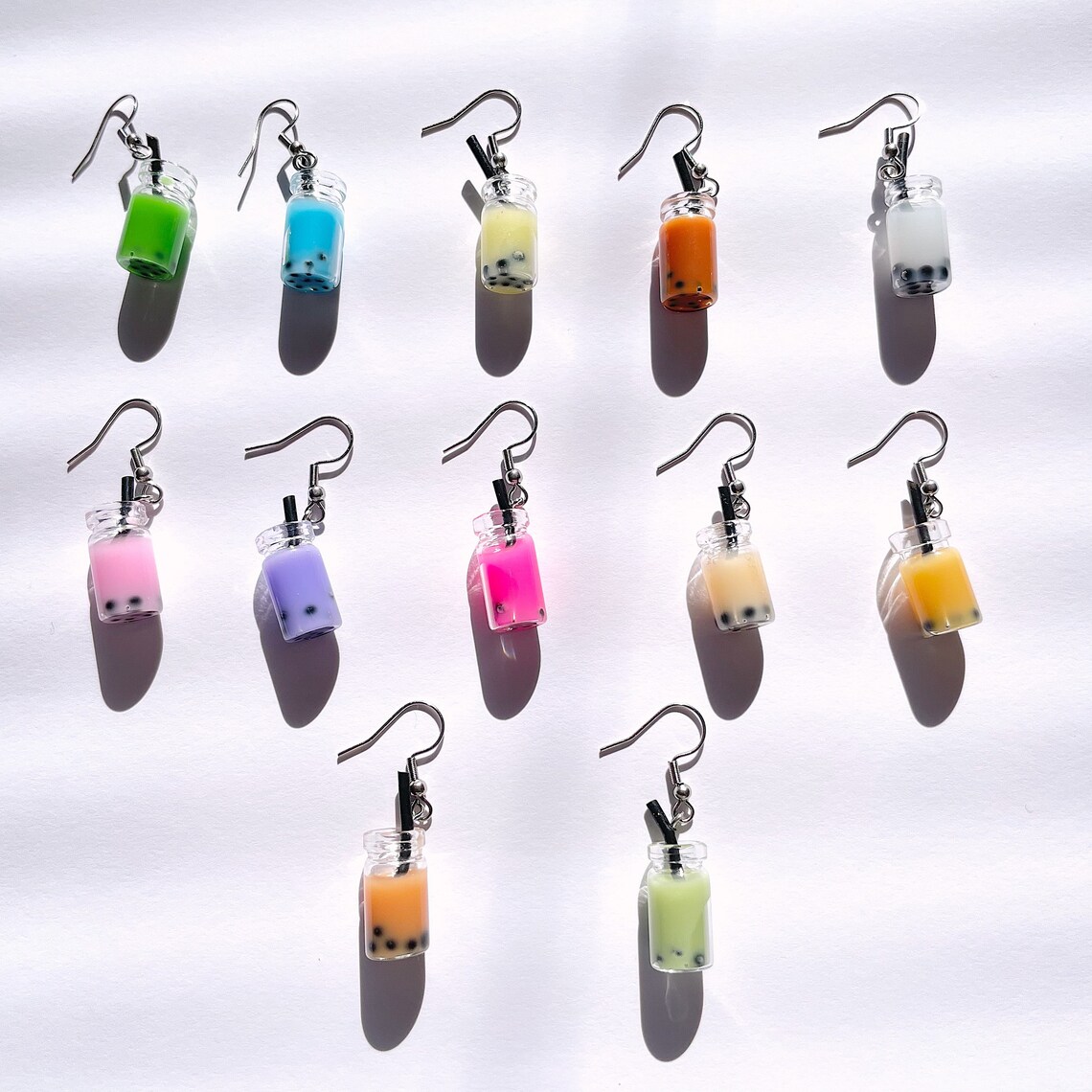 Bubble Tea Ohrringe / Boba Milch Tee Ohrringe / Edelstahl | Etsy