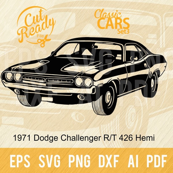 Muscle car 426 Hemi SVG | Classic Cars svg Muscle Cars Cut Ready Clip Art | Digital Download|CNC Files Vinyl svg, dxf, png
