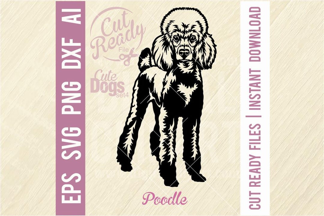 Dog Inkscape Poodle Svg, Dog Breed, Funny Dog Pet Vector Dog, Dog Silhouette Stencil ...