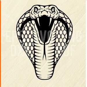 Aanvallende Cobra Logo - dierenkoppen, Wildlife stencils - SVG, bloemensilhouetten dxf, SVG voor Cricut, clipart, png Cut-bestand, opstrijkbare, vector