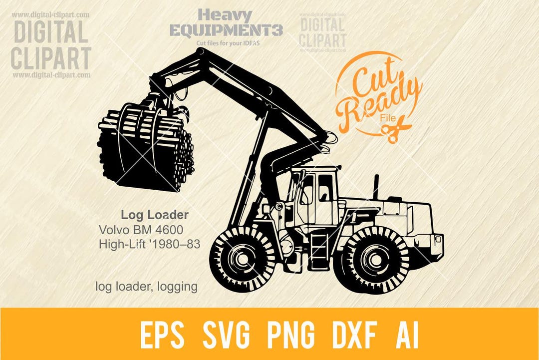 Log Loader Svg Vehicle - Heavy Machinery, Logging and Construction ...