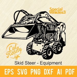 Kompaktlader - Equipment - Spezielle Equipment Schablonenschnittdatei | - Cricut-Datei svg, eps, PNG, DXF