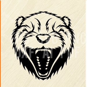 Gambá - animais de cabeça, estênceis de vida selvagem - SVG, silhuetas de cabeça dxf, SVG para Cricut, clipart, png Arquivo de corte, passar a ferro, vetor
