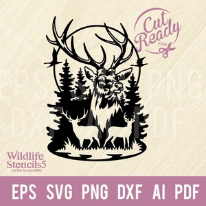 Deer SVG, Horned Deer svg, Pack Of Deer svg, Male Deer svg, Deer Hunting svg Cut SVG, clipart Plasma Cutting Cut file for Cricut png dxf