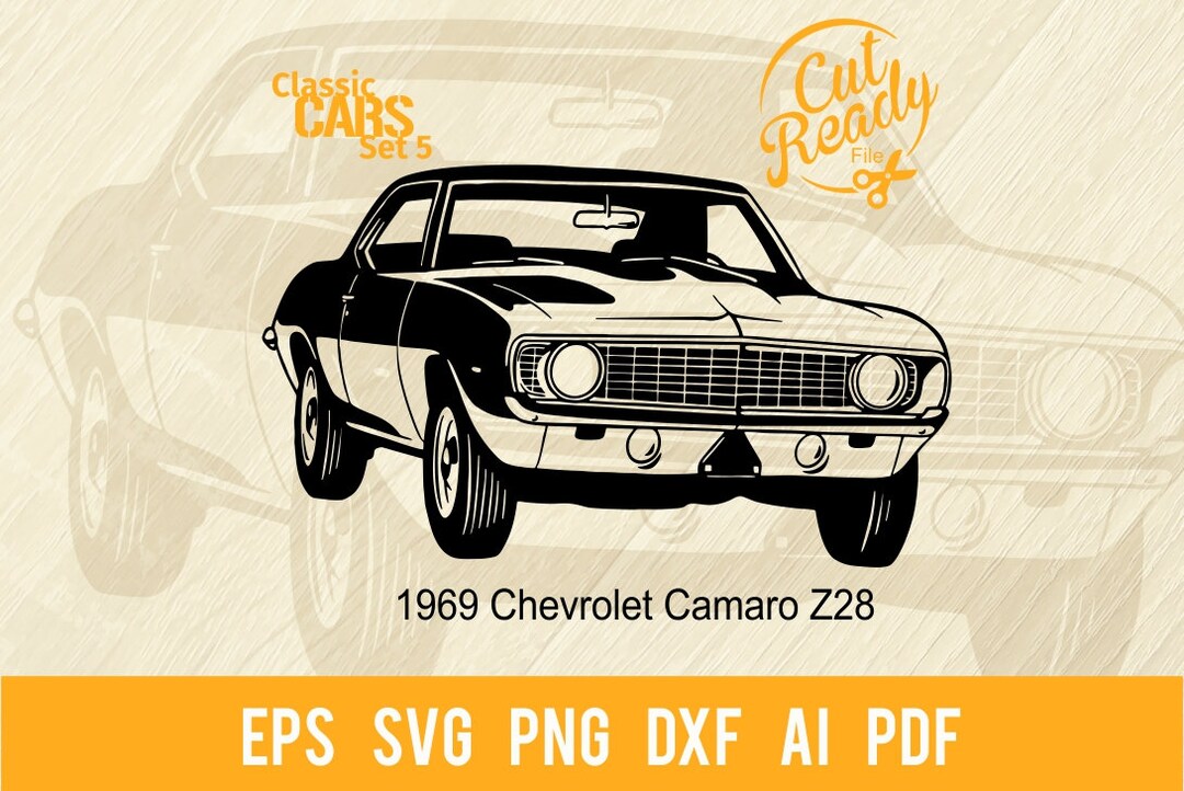 1969 Chevrolet Camaro Z28 SVG | Classic Cars Svg Muscle Cars Cut Ready ...