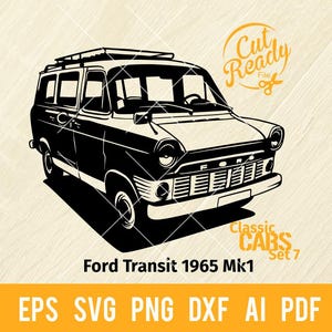 Ford Transit MK1 Van Bus svg | Classic Truck Car SVG | Bus Truck Cut Files | CNC Files Vinyl Sign Design|svg, eps, dxf, png