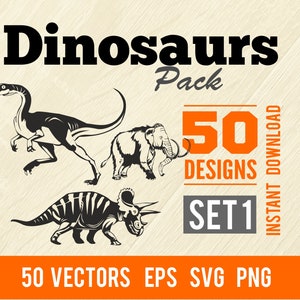 Dinosaurs Clip-Art Images SVG / EPS / PNG