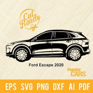2020 Ford Flucht SVG - Beliebte Auto svg Oldtimer SVG | Schnittfertig Clip Art Grafik|CNC Dateien Vinyl Schild Design|svg, eps, dxf, png