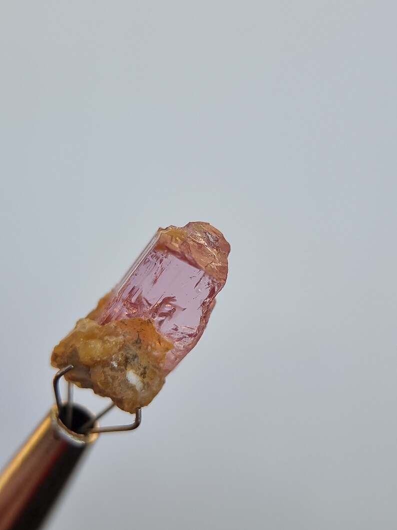 Raw Pink Topaz Crystal Specimen | Sample With Rock | Uncut | Natural | Unheated | Untreated | From Katlang Pakistan
