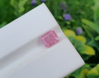 Pedra de espinélio rosa do Tajiquistão, natural, solta, não aquecida, não tratada, facetada