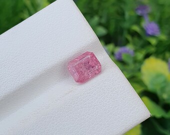 Pedra de espinélio rosa do Tajiquistão, natural, solta, não aquecida, não tratada, facetada