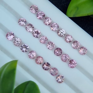 Pink Spinel Stone Lot | Calibrated | Matching | Round Shape | Natural Untreated Loose Faceted | From Tajikistan