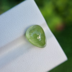 Peridot Stone Cabochon Pear Shape Natural Untreated Loose Faceted Transparent From Pakistan