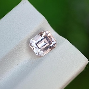 Imperial Topaz Stone Light Orangish Yellow Emerald Cut Natural Unheated Untreated Loose Faceted From Katlang Pakistan