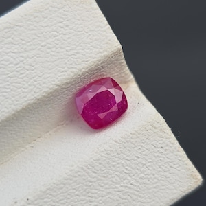 Natural Ruby Stone Untreated Cushion Cut from Afghanistan | Loose Gemstone