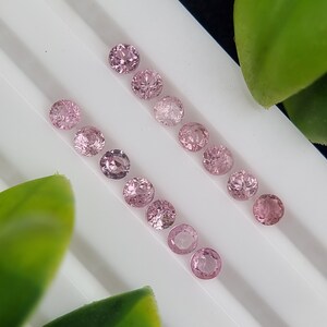 Calibrated Pink Spinel Gemstones | Round Shape | Natural Untreated Loose Faceted | From Tajikistan
