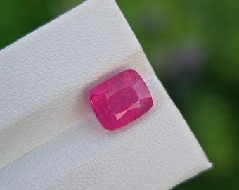Pink Rubellite Tourmaline Gemstone Cushion Cut Natural Loose Faceted Untreated From Afghanistan
