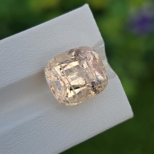 Imperial Topaz Stone | Yellow Color | Cushion Cut | Natural | Unheated | Untreated | Loose | Faceted | From Katlang Pakistan | 12.86 ct