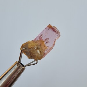 Raw Pink Topaz Crystal Specimen | Sample With Rock | Uncut | Natural | Unheated | Untreated | From Katlang Pakistan