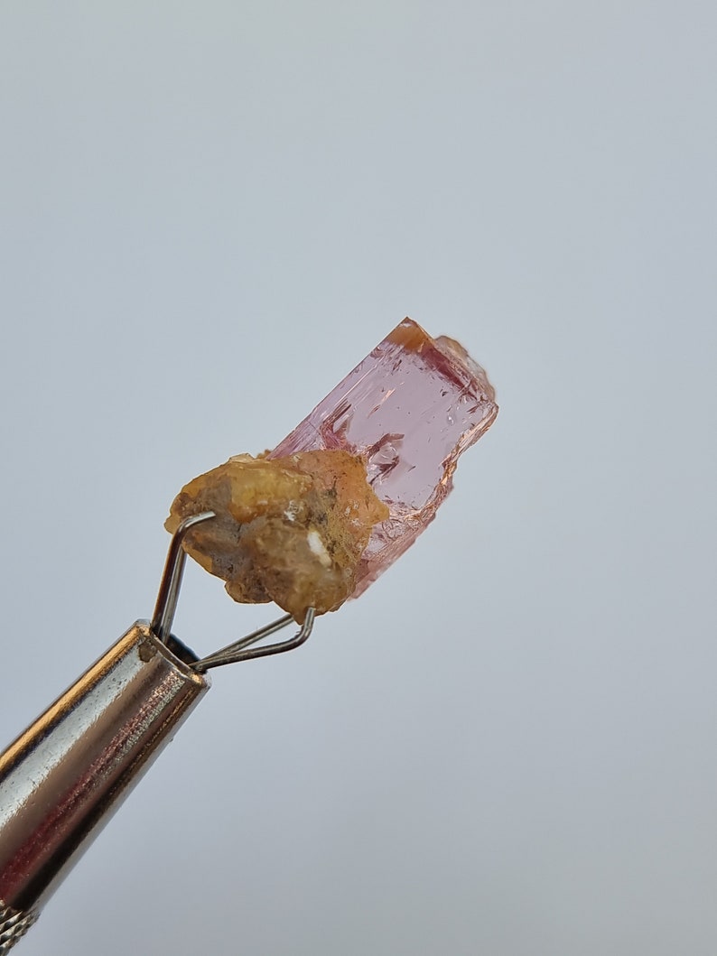 Raw Pink Topaz Crystal Specimen | Sample With Rock | Uncut | Natural | Unheated | Untreated | From Katlang Pakistan
