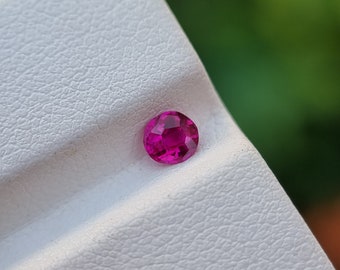 Ruby Stone Natural Untreated Unheated Certified Loose Transparent Round Shape Faceted From Afghanistan