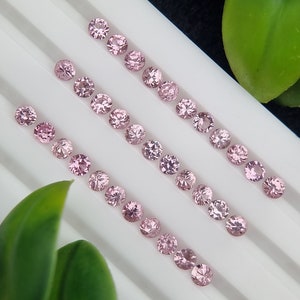 Calibrated Pink Spinel Gemstones | Round Shape | Natural Untreated Loose Faceted | From Tajikistan