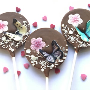 Beautiful Butterfly Belgian Milk Chocolate Lollies. An unusual  gift idea.