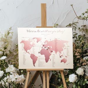 Weltkarte Hochzeit Sitzplan