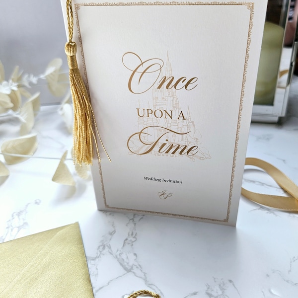 Fairytale storybook wedding invitation