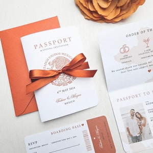 Passport Wedding Invitations (customisable)