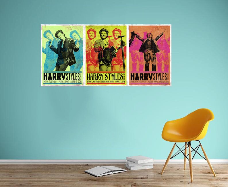 Harry Styles Concert Poster Set of 3 Print Picture One Etsy