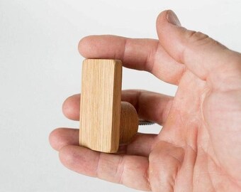 Juego de 3 percheros de madera para pared, ecológicos, perchero de piedra para montaje en pared, percheros decorativos para pasillo, armario