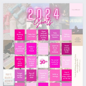 Editable Bingo Vision Board Template