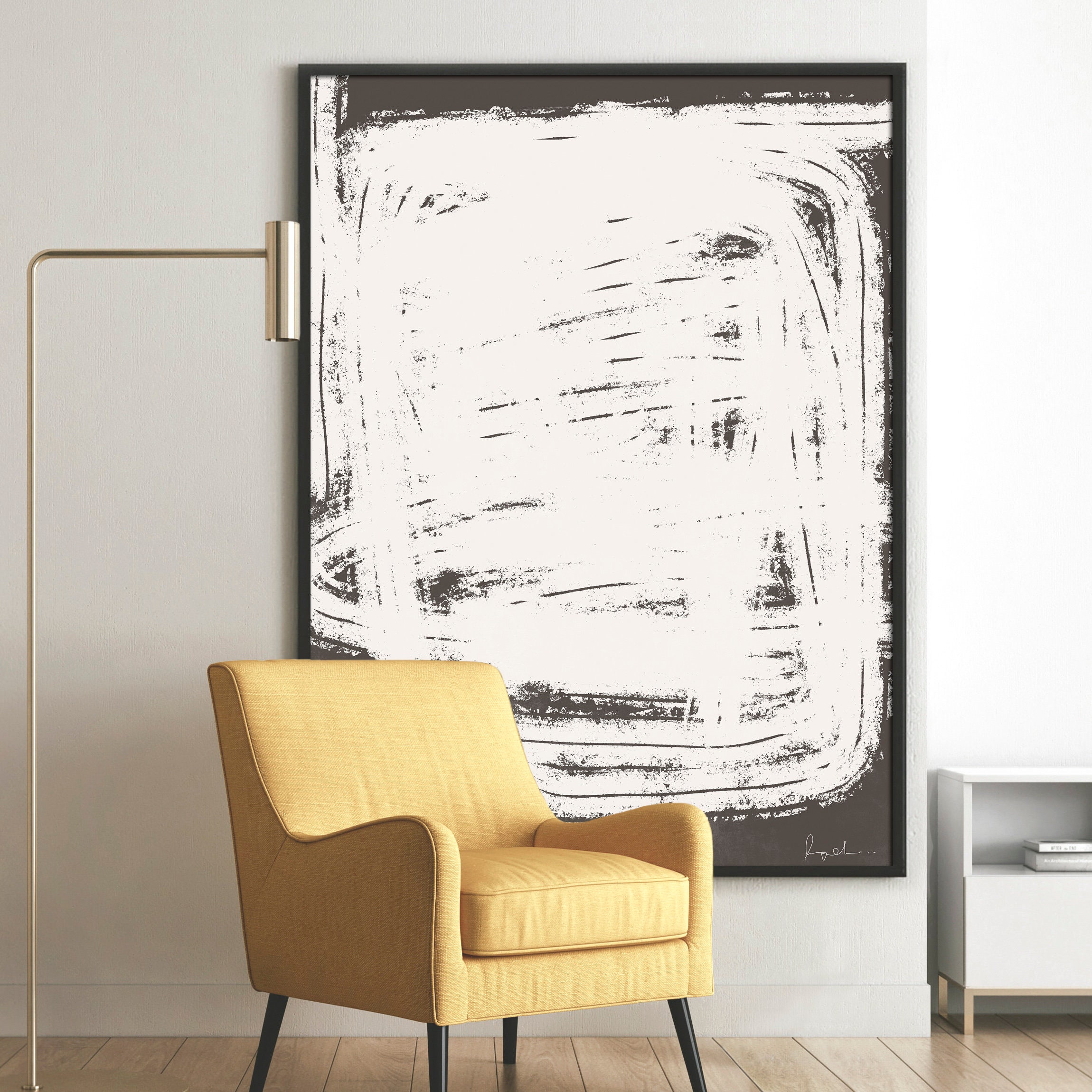 Large Abstract Painting, Oversized Wall Art, 36x48, Digital Print