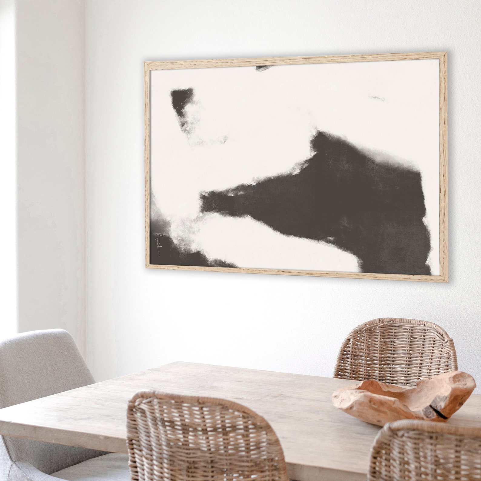 Abstract Art Horizontal Art Print Original Painting Instant Etsy