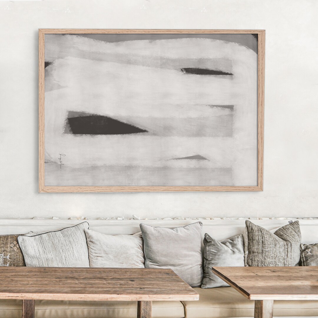 Gray Abstract Art, Gray Home Decor, Neutral Wall Art, Minimalist Art