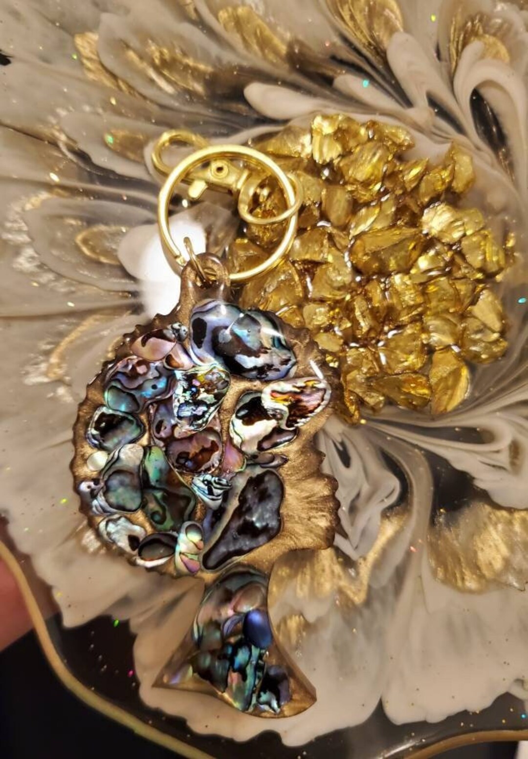 Abalone Shells Afro Goddess Keychain/bag Charm/purse Charm/zipper Charm ...