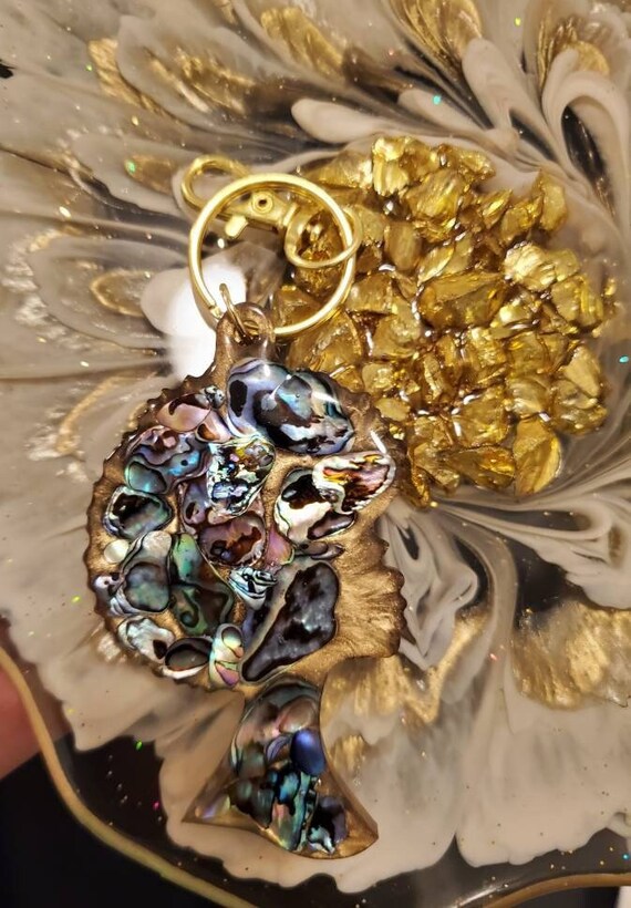 Abalone Shells Afro Goddess Keychain/Bag Charm/Purse | Etsy