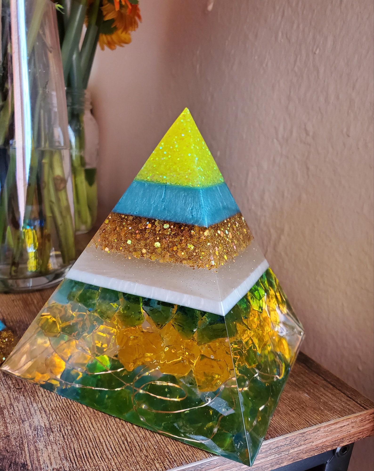 Resin Pyramid Lamp made to Order - Etsy