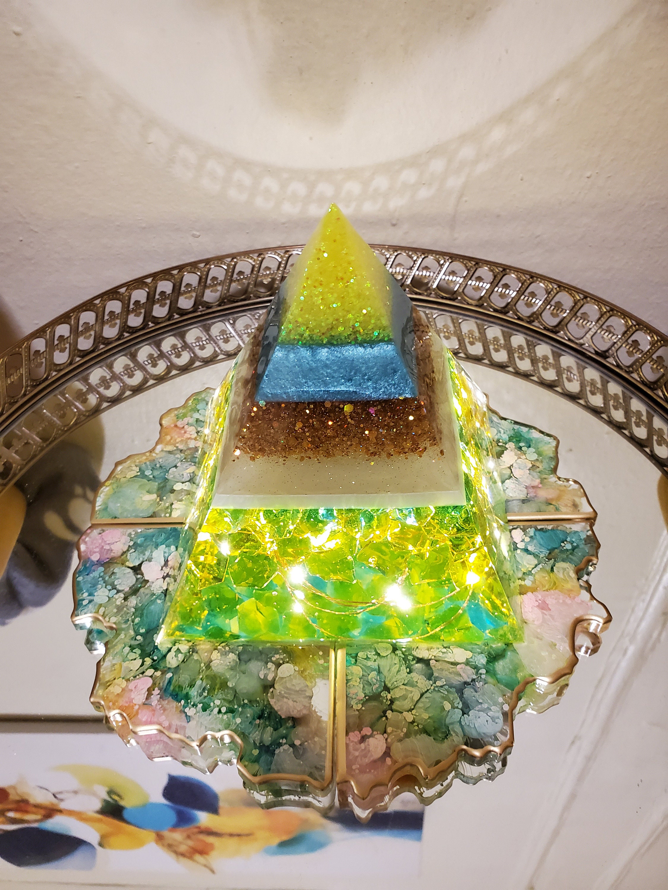Resin Pyramid Lamp made to Order Etsy UK