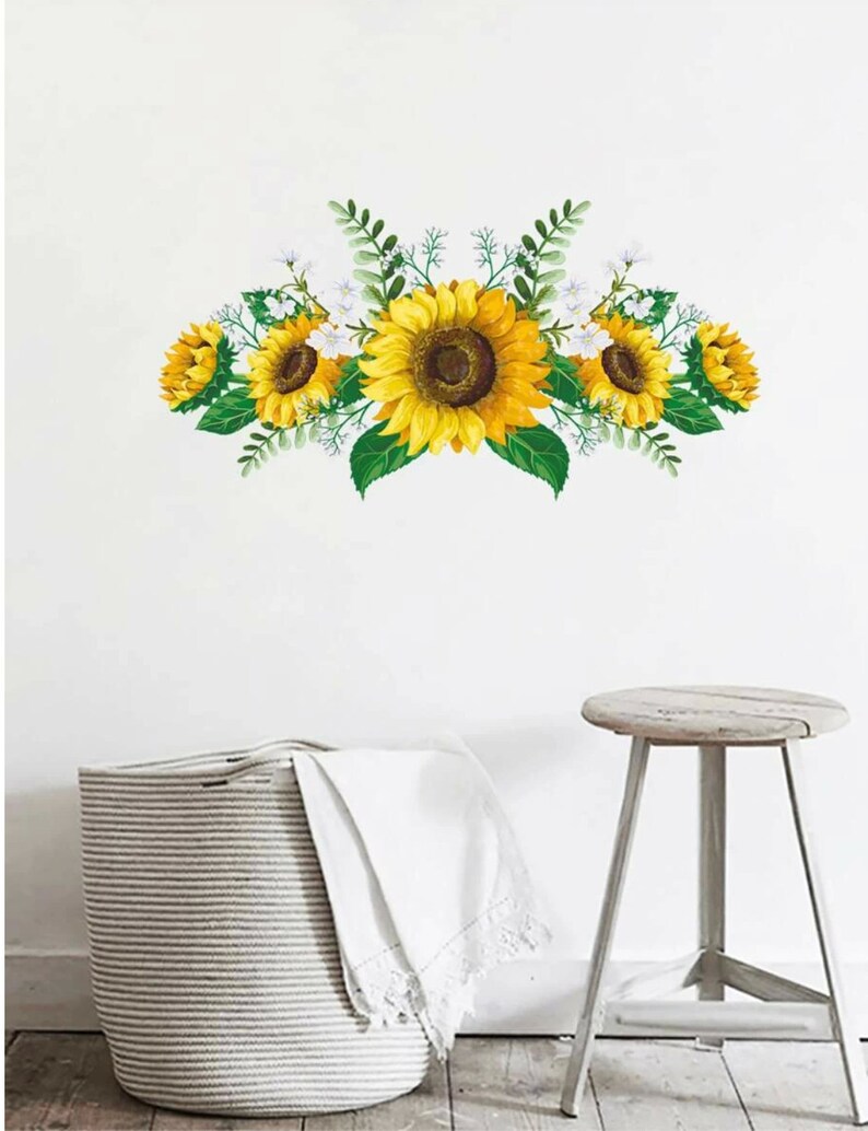 Sunflower Wall Decal Etsy