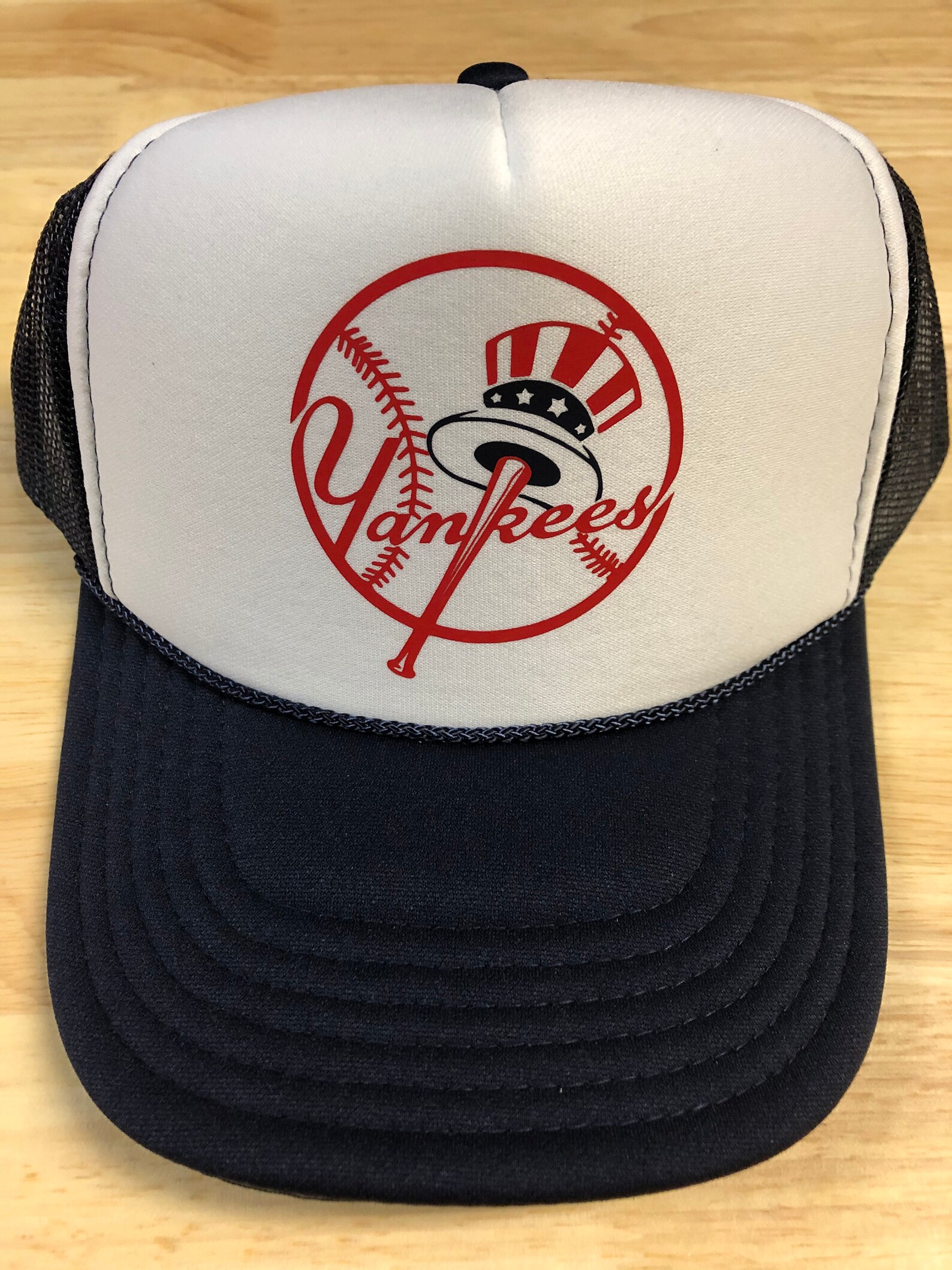New York Yankees Trucker Hat Foam Front Mesh Back Snap Back | Etsy