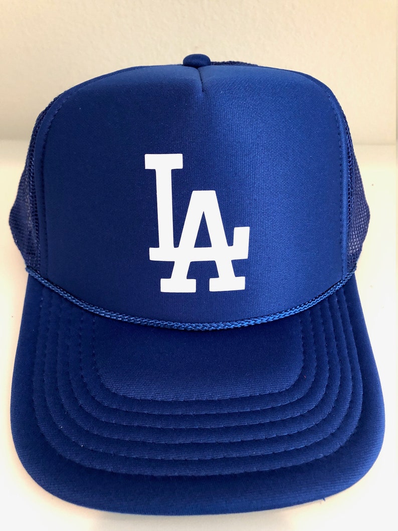 Los Angeles Dodgers Trucker Hat Foam Front Mesh Back Snap | Etsy